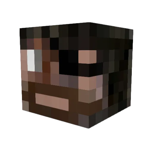 Spungeur Minecraft avatar head, 3D render