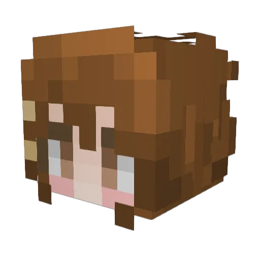 Spunjj Minecraft avatar head, 3D render