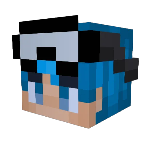 Spunkiiee Minecraft avatar head, 3D render