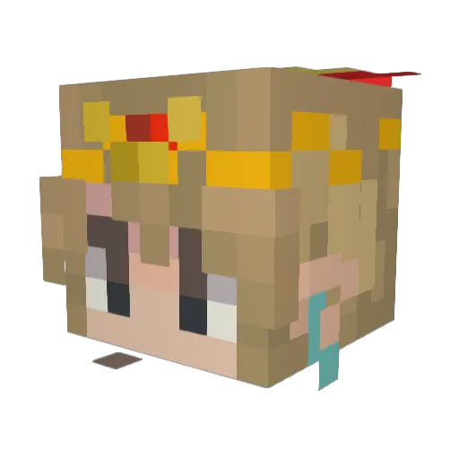 SpunkyPengu Minecraft avatar head, 3D render