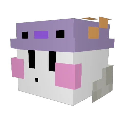 Spunkyjunko Minecraft avatar head, 3D render