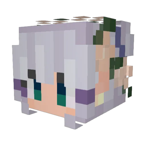 Spunsu Minecraft avatar head, 3D render