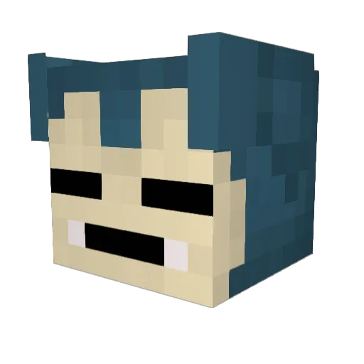 Spupix Minecraft avatar head, 3D render