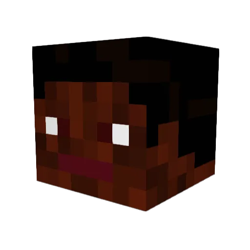 Spurms Minecraft avatar head, 3D render
