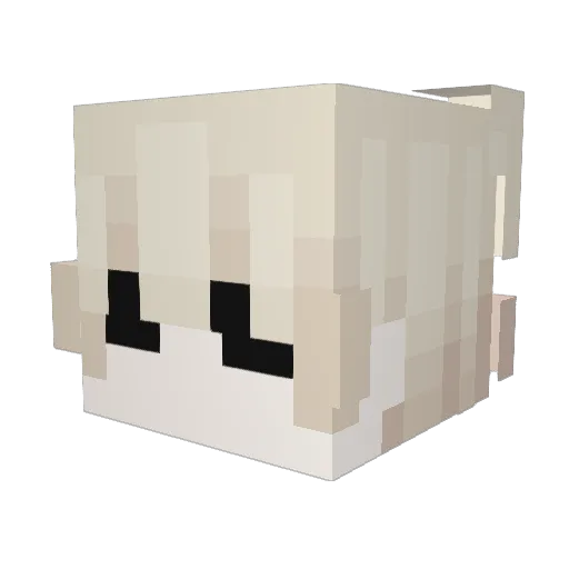 Spurtzy Minecraft avatar head, 3D render