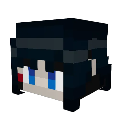 Spusik Minecraft avatar head, 3D render