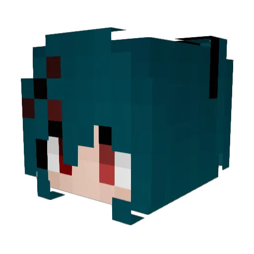 Spustoszenie Minecraft avatar head, 3D render