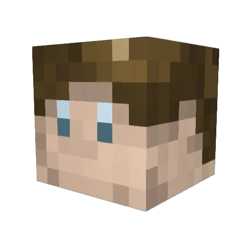 SputniQ Minecraft avatar head, 3D render