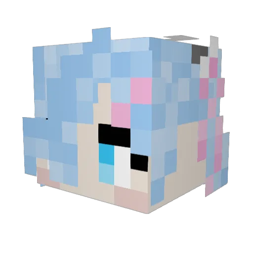 Sputnic Minecraft avatar head, 3D render