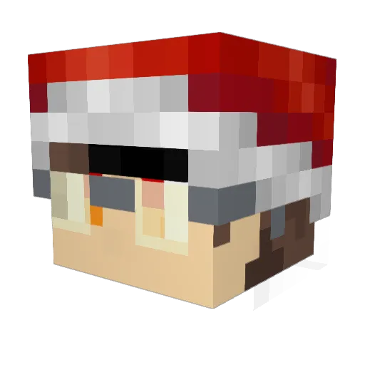 Sputnik0G Minecraft avatar head, 3D render