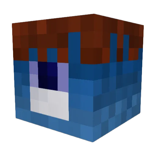 SputnikMP3 Minecraft avatar head, 3D render