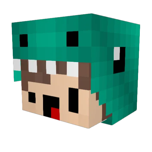 Sputnikas Minecraft avatar head, 3D render