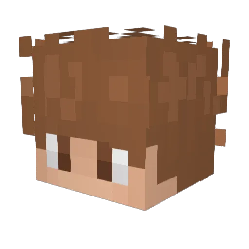 Spuwun Minecraft avatar head, 3D render