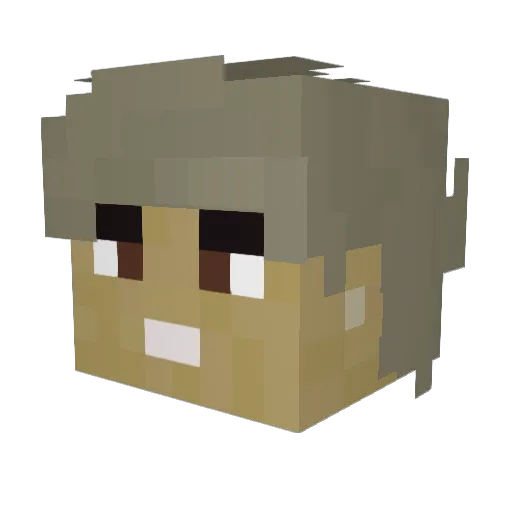 SpuyDay Minecraft avatar head, 3D render