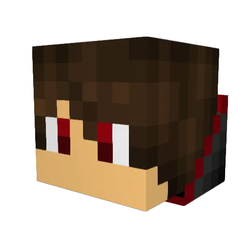 Spvp Minecraft avatar head, 3D render