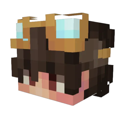 Spxce18 Minecraft avatar head, 3D render