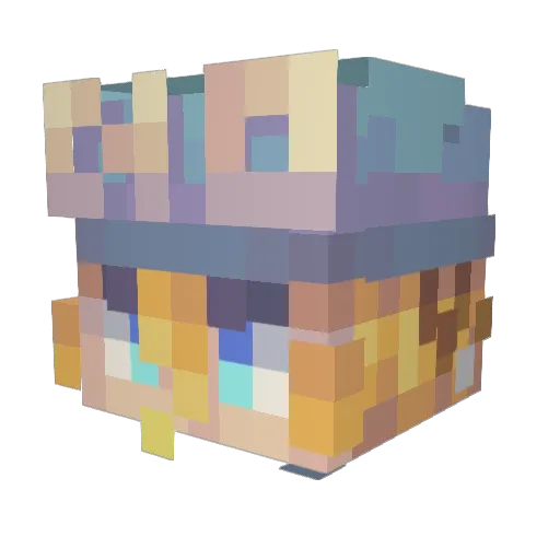 Spxlb Minecraft avatar head, 3D render