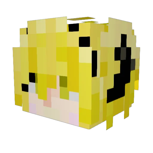 Spxrky Minecraft avatar head, 3D render