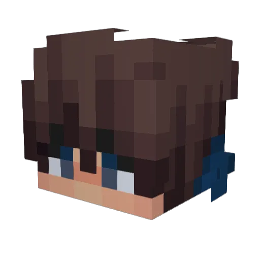 Spxry Minecraft avatar head, 3D render