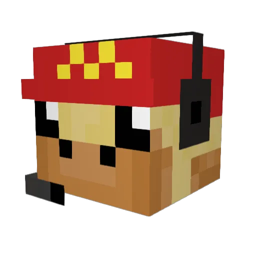Spy1081 Minecraft avatar head, 3D render