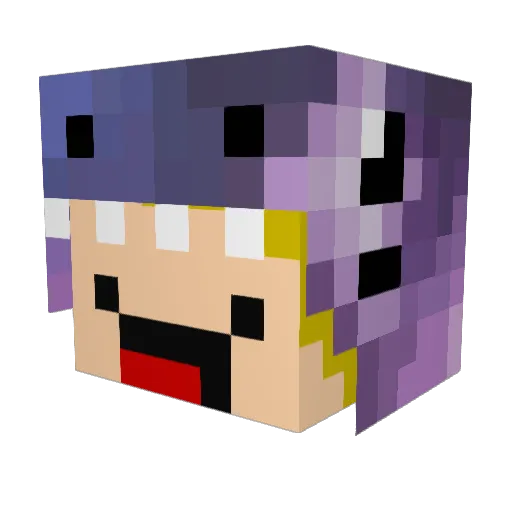 Spy487 Minecraft avatar head, 3D render