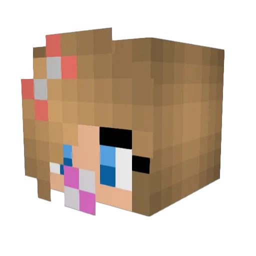 SpyAgentC Minecraft avatar head, 3D render