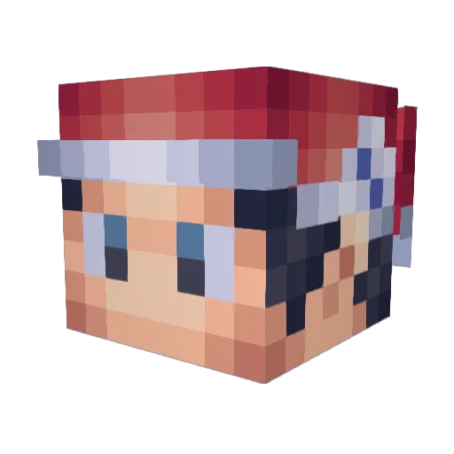 SpyChikenBoss Minecraft avatar head, 3D render
