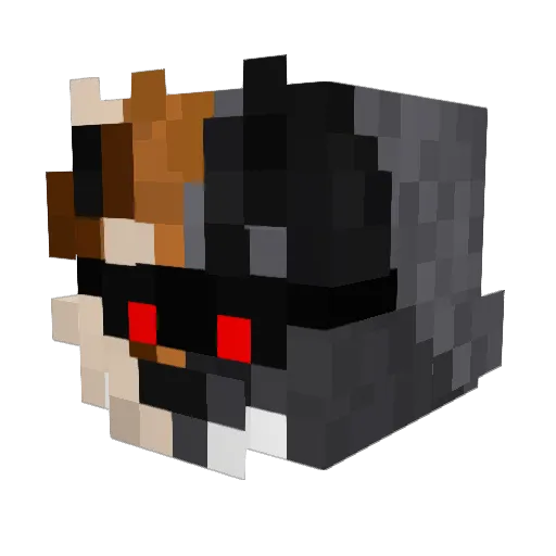 SpyCorp Minecraft avatar head, 3D render