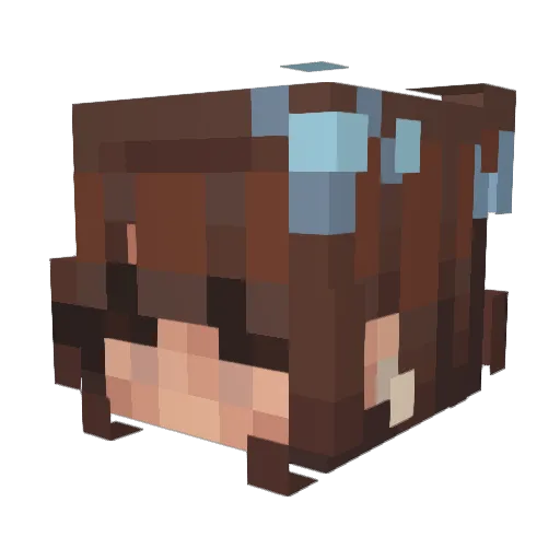 SpyCyMan Minecraft avatar head, 3D render
