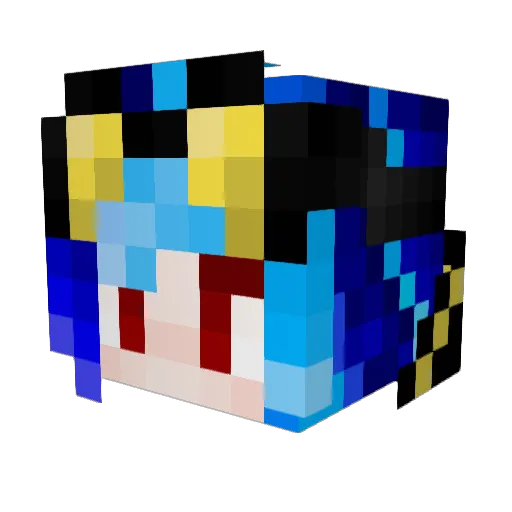 SpyderByte Minecraft avatar head, 3D render