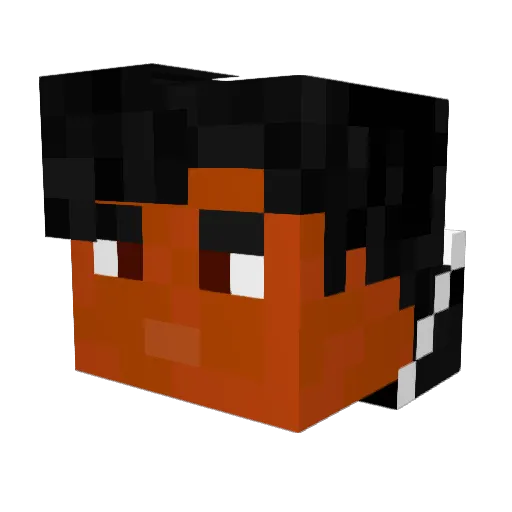 SpyderVerse Minecraft avatar head, 3D render