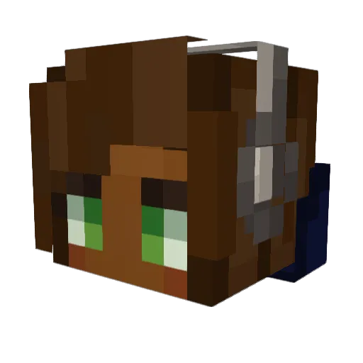 Spyder_Cat Minecraft avatar head, 3D render