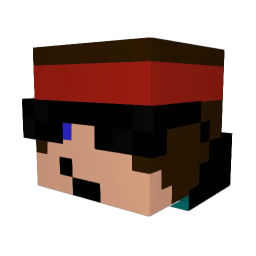 Spydercam Minecraft avatar head, 3D render