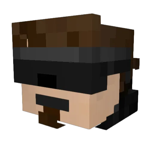 SpydoroCRAFT Minecraft avatar head, 3D render