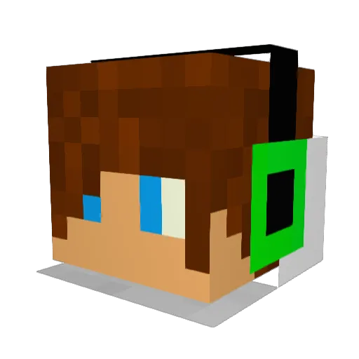 Spyers Minecraft avatar head, 3D render