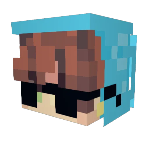 Spyful Minecraft avatar head, 3D render