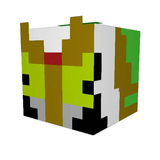 Spyga Minecraft avatar head, 3D render