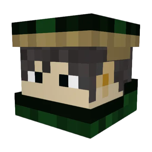 Spying_glint Minecraft avatar head, 3D render