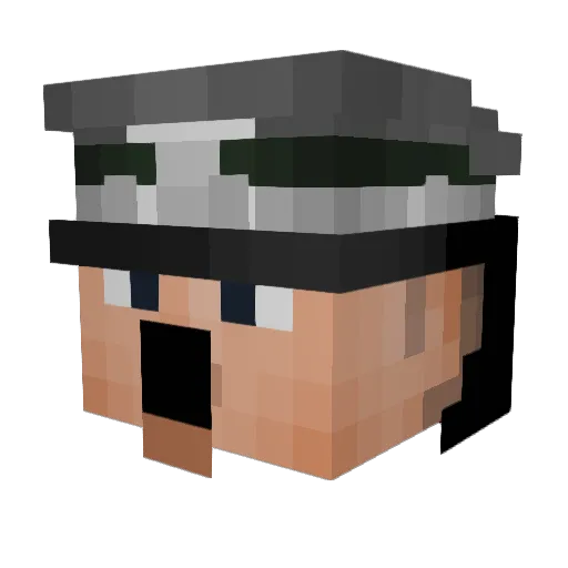 Spyr00xx Minecraft avatar head, 3D render