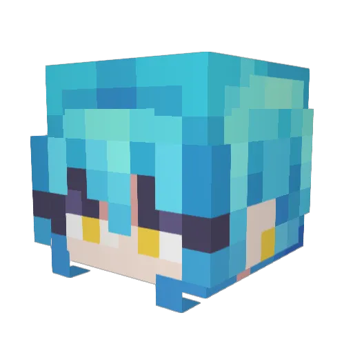 Spyraks Minecraft avatar head, 3D render