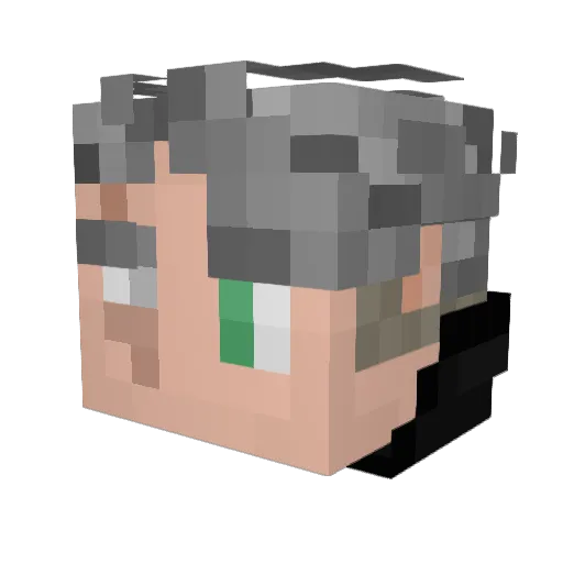 Spyralo Minecraft avatar head, 3D render