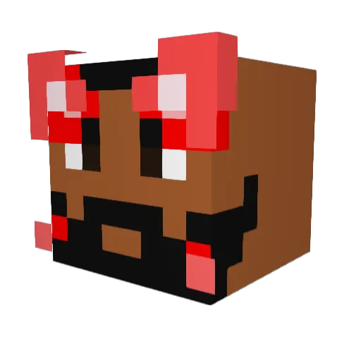 Spyriv Minecraft avatar head, 3D render