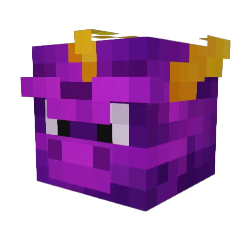 SpyroLeDragon_ Minecraft avatar head, 3D render
