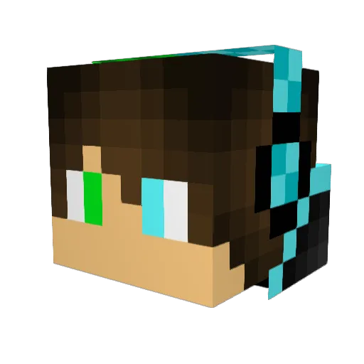 SpyrosSky Minecraft avatar head, 3D render