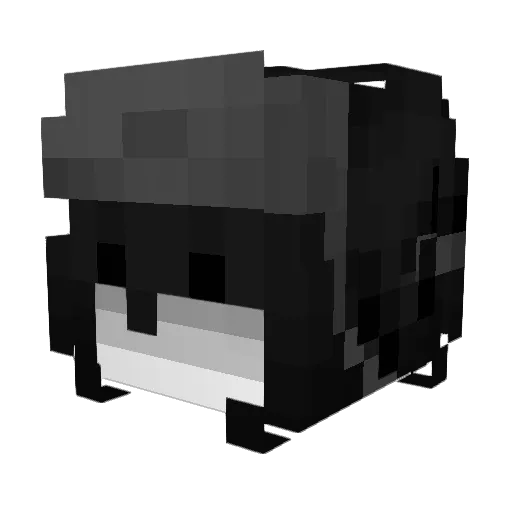 SqNg0 Minecraft avatar head, 3D render