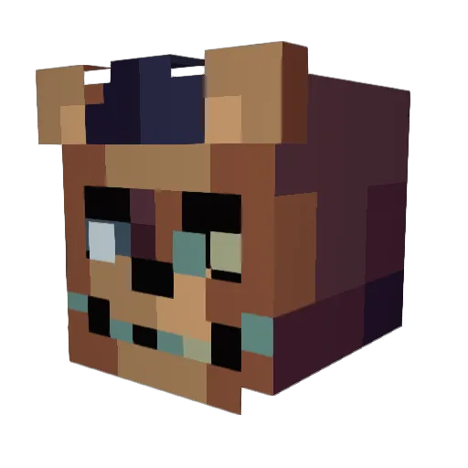 Sqacebuns Minecraft avatar head, 3D render