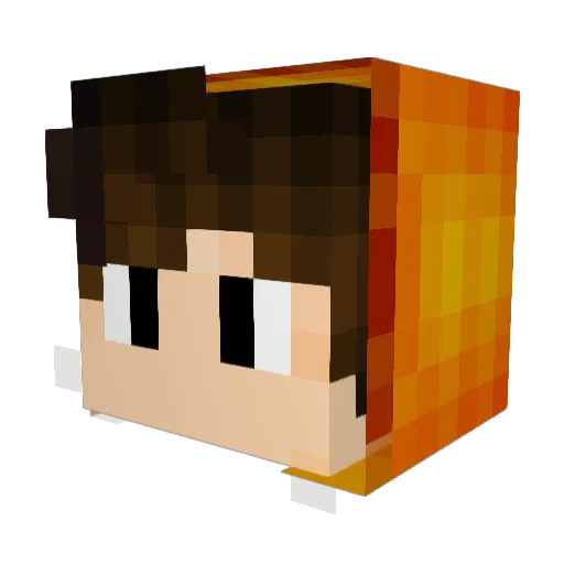 Sqach Minecraft avatar head, 3D render
