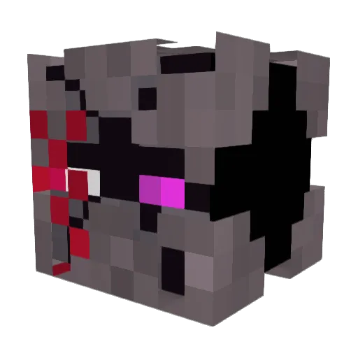 Sqampis Minecraft avatar head, 3D render