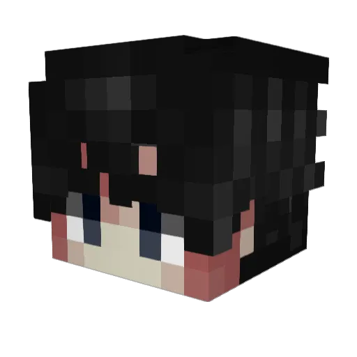 SqdFlashka Minecraft avatar head, 3D render