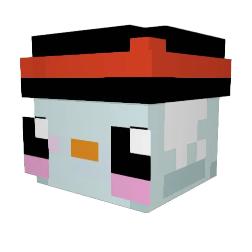 SqdPrincess Minecraft avatar head, 3D render